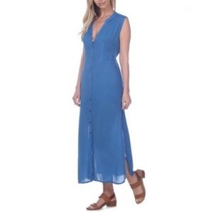 ✨Host Pick✨ Royal Blue Pocket Button Maxi Dress, O/S